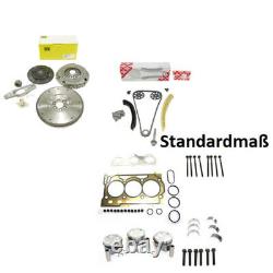 New Rep. Kit STD Piston + Seal Kit + Chain + Clutch for VW 1.2 12V AZQ 30607 03E19